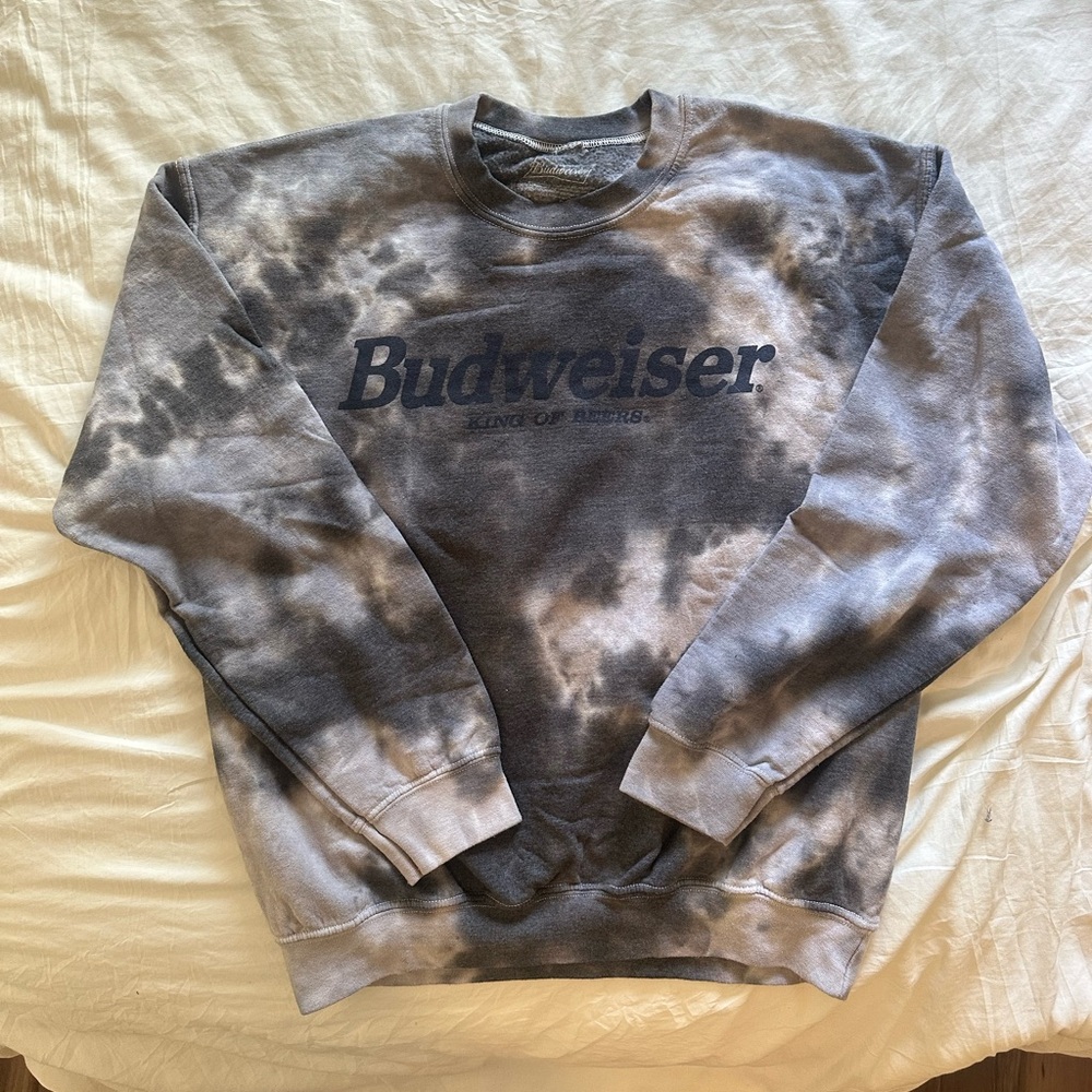 Budweiser Tie-Dye Sweater - Black and Gray